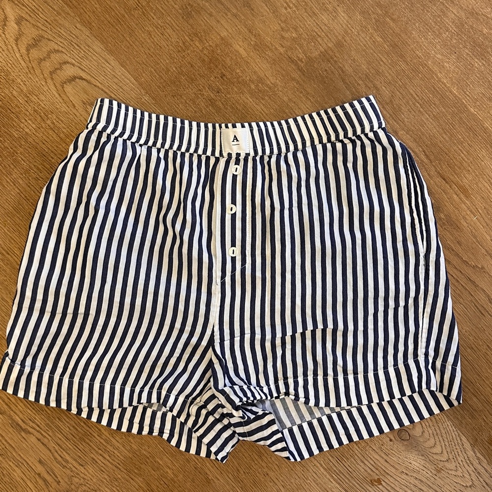 The Wren Boxer Shorts by Anthropologie, Blie/white combo, size M, worn once